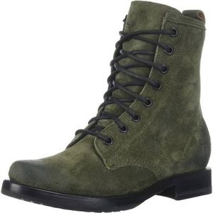 Olive Green Women's Lace-Up Boots